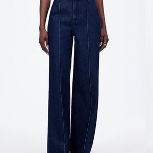Madewell Dark Indigo High-Rise Wide-Leg Jeans